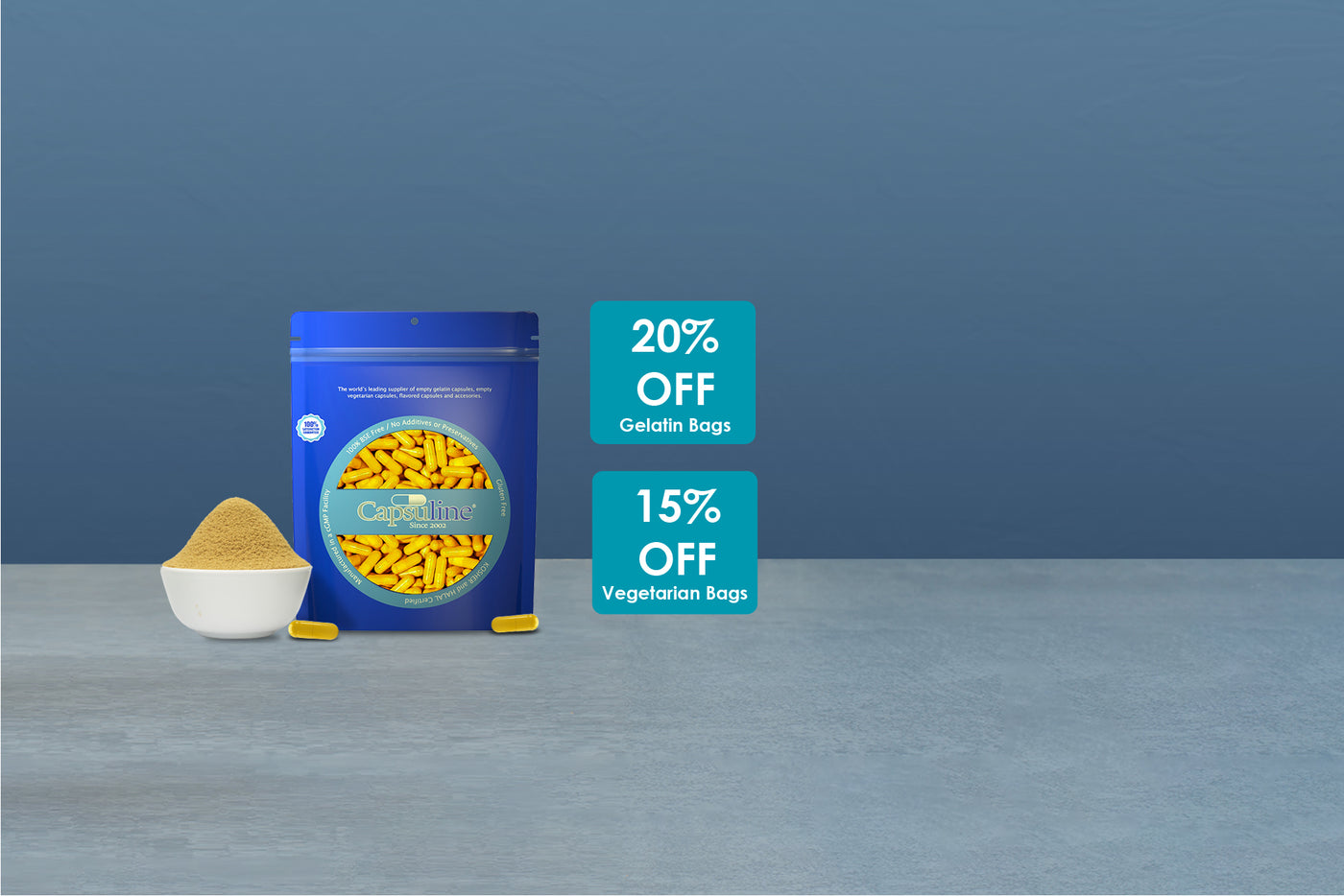 Buy empty capsules in bags