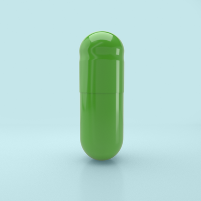 Lime Flavored Gelatin Capsules Size 0 Light Green/Light Green (Box of 100,000) - Lime