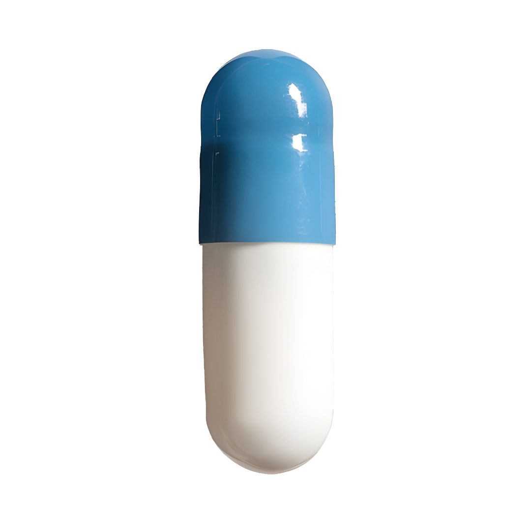 Colored Size 00 Empty Vegetarian Capsules by Capsuline - Blue/White (Box of 75,000) - Blue/White