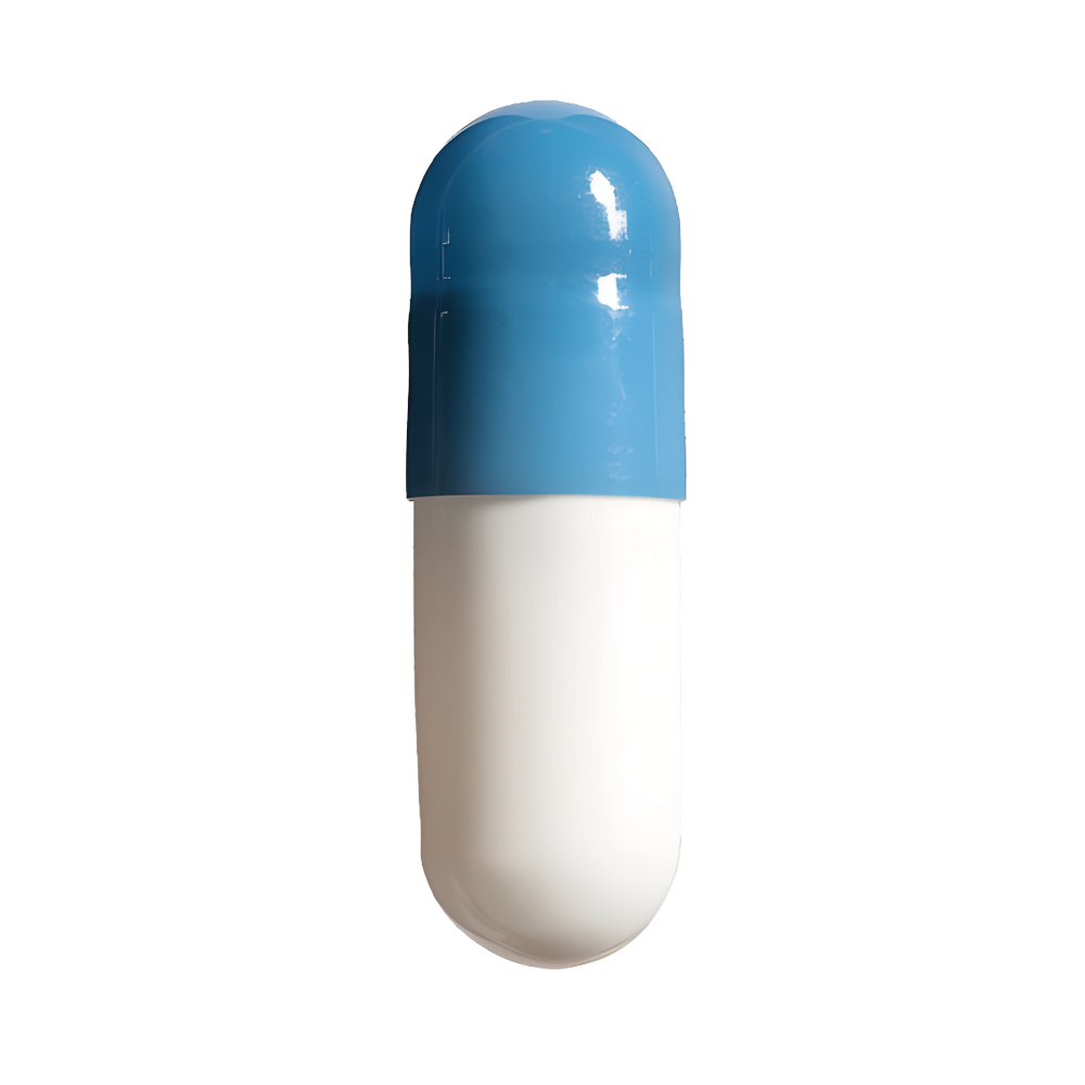 Colored Size 00 Empty Vegetarian Capsules by Capsuline - Blue/White (Box of 75,000) - Blue/White