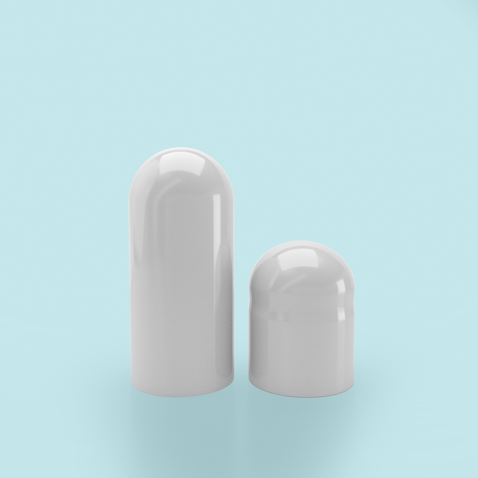 Colored Size 1 Empty Vegetarian Capsules by Capsuline - White/White (Box of 125,000) - White