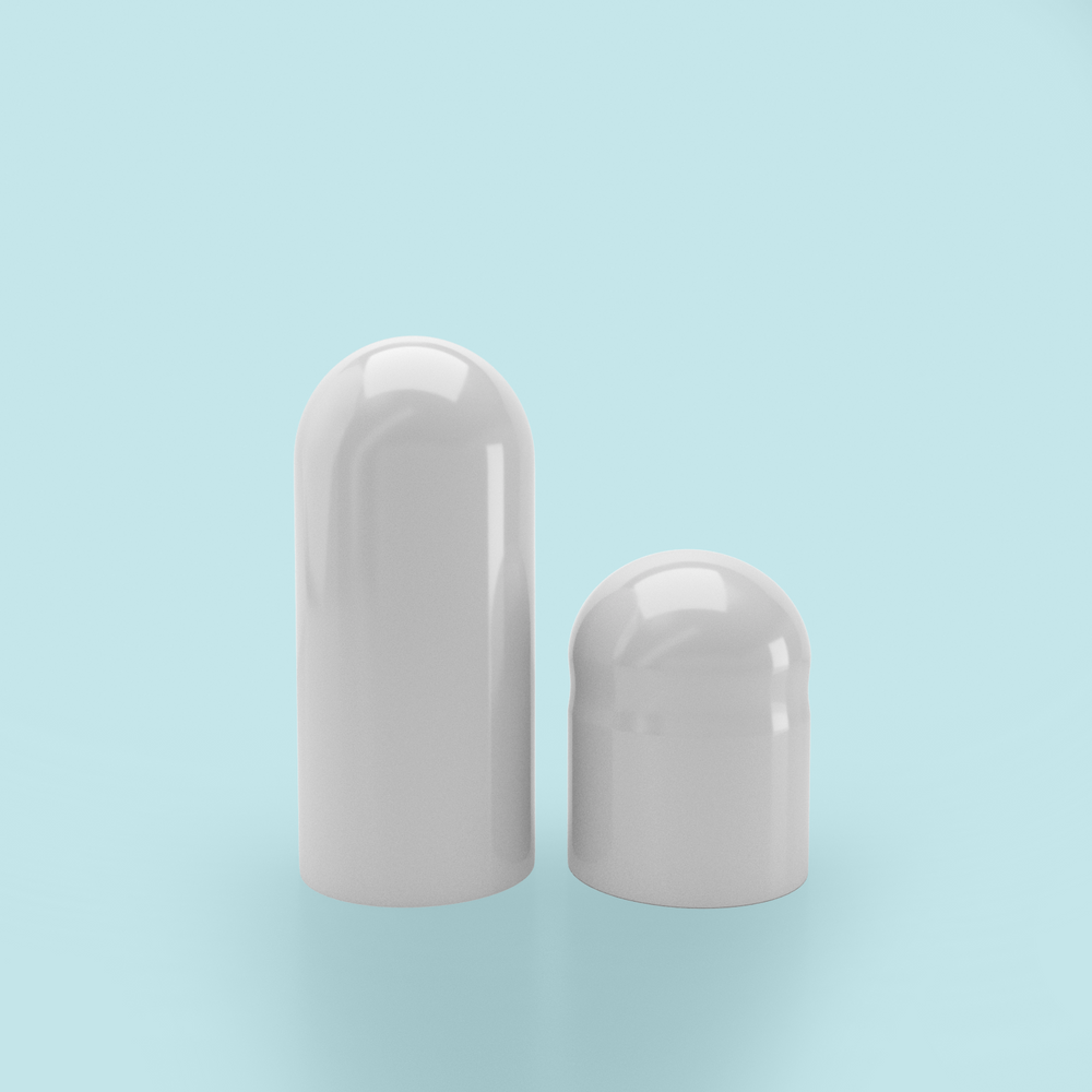 Colored Size 1 Empty Vegetarian Capsules by Capsuline - White/White (Box of 125,000) - White