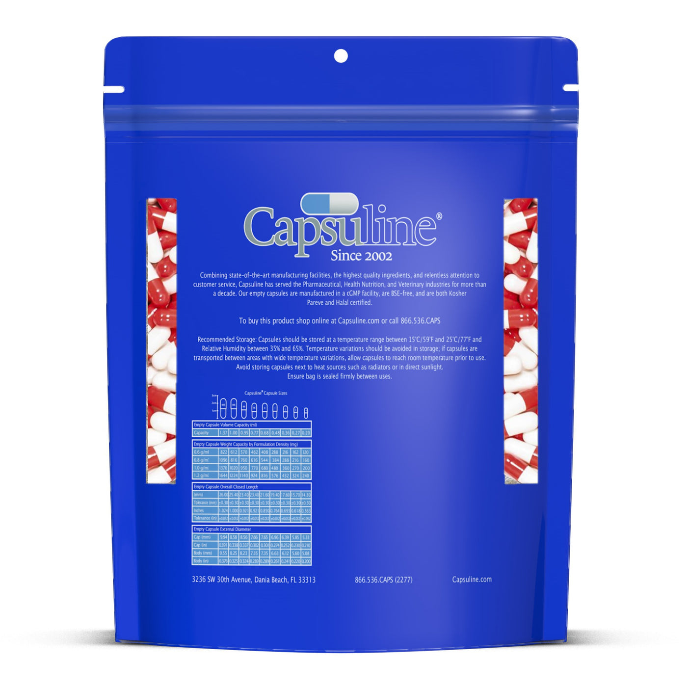 Colored Size 0 Empty Gelatin Capsules by Capsuline - Red/White - 5000 Count - 5000