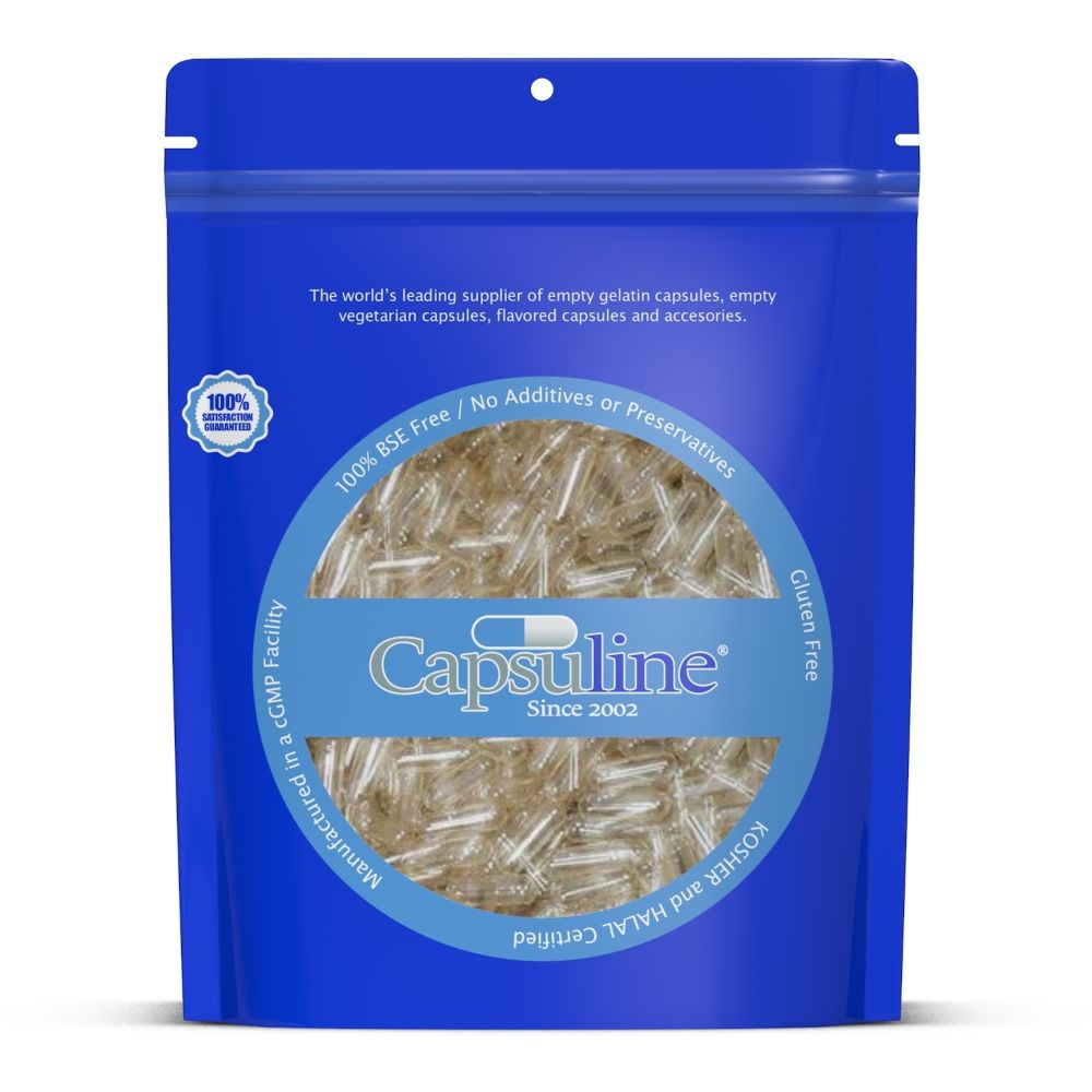 Clear Size 000 Empty Vegetarian Capsules by Capsuline - 100 Count - 100