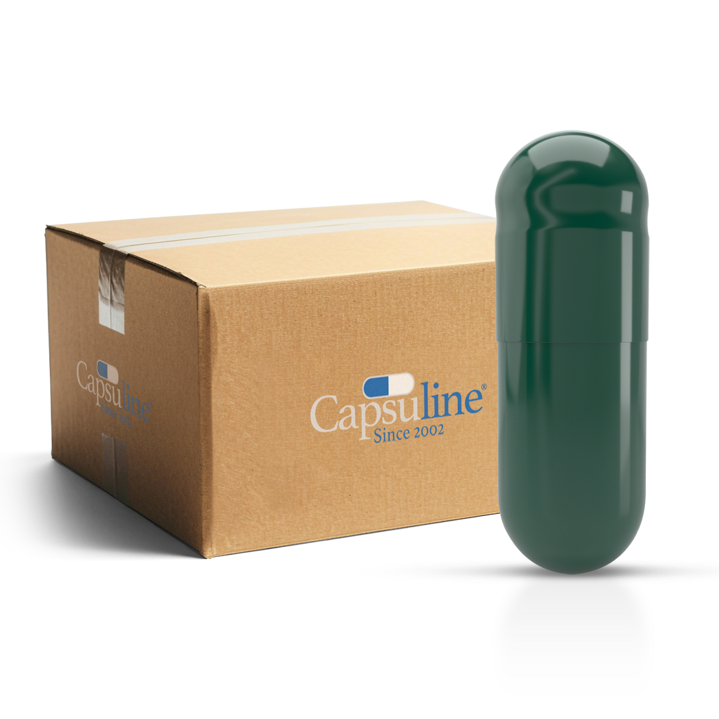 Colored Gelatin Capsules Size 000 Green/Green (Box of 50,000) - Green