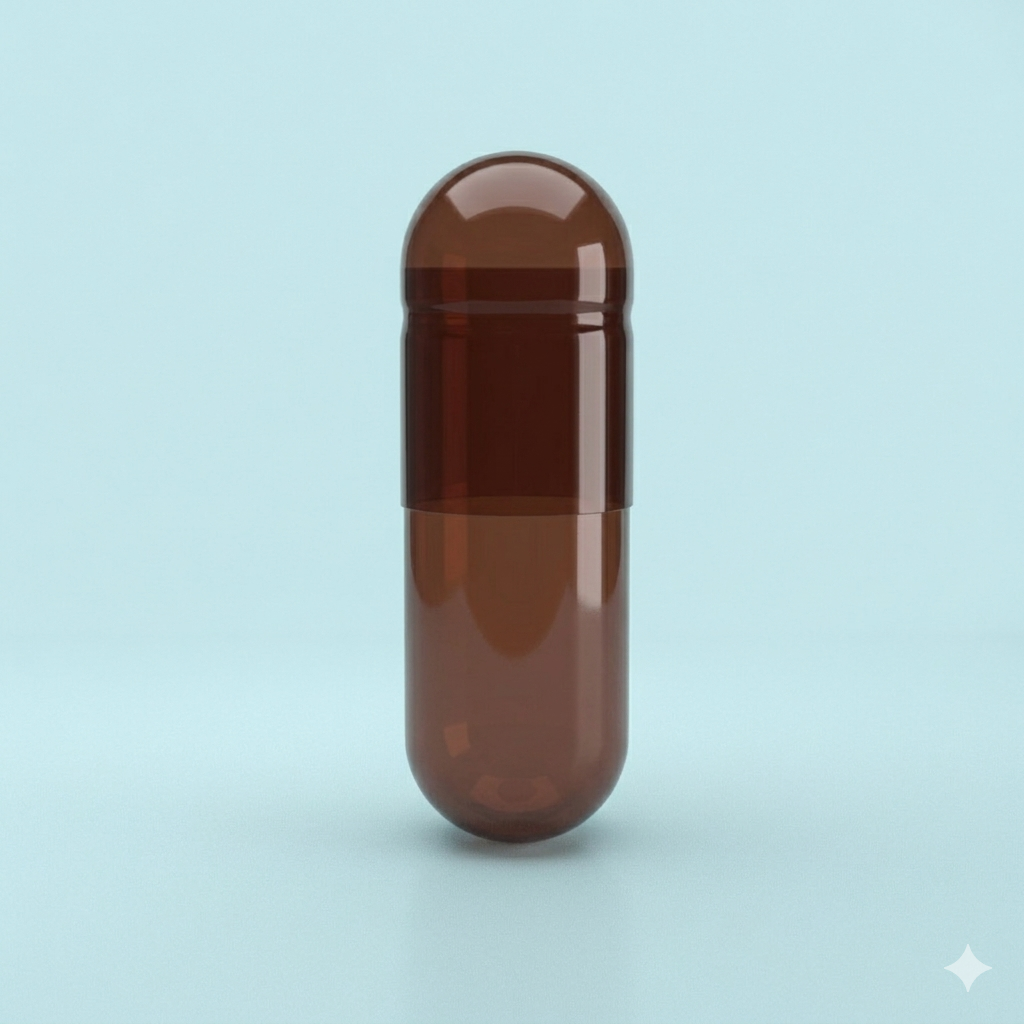 Capsuline Brown Carrot Natural Colorant Empty Vegetarian Capsules Size 1 – Brown/Brown – TiO2 - Free (Box of 125,000)