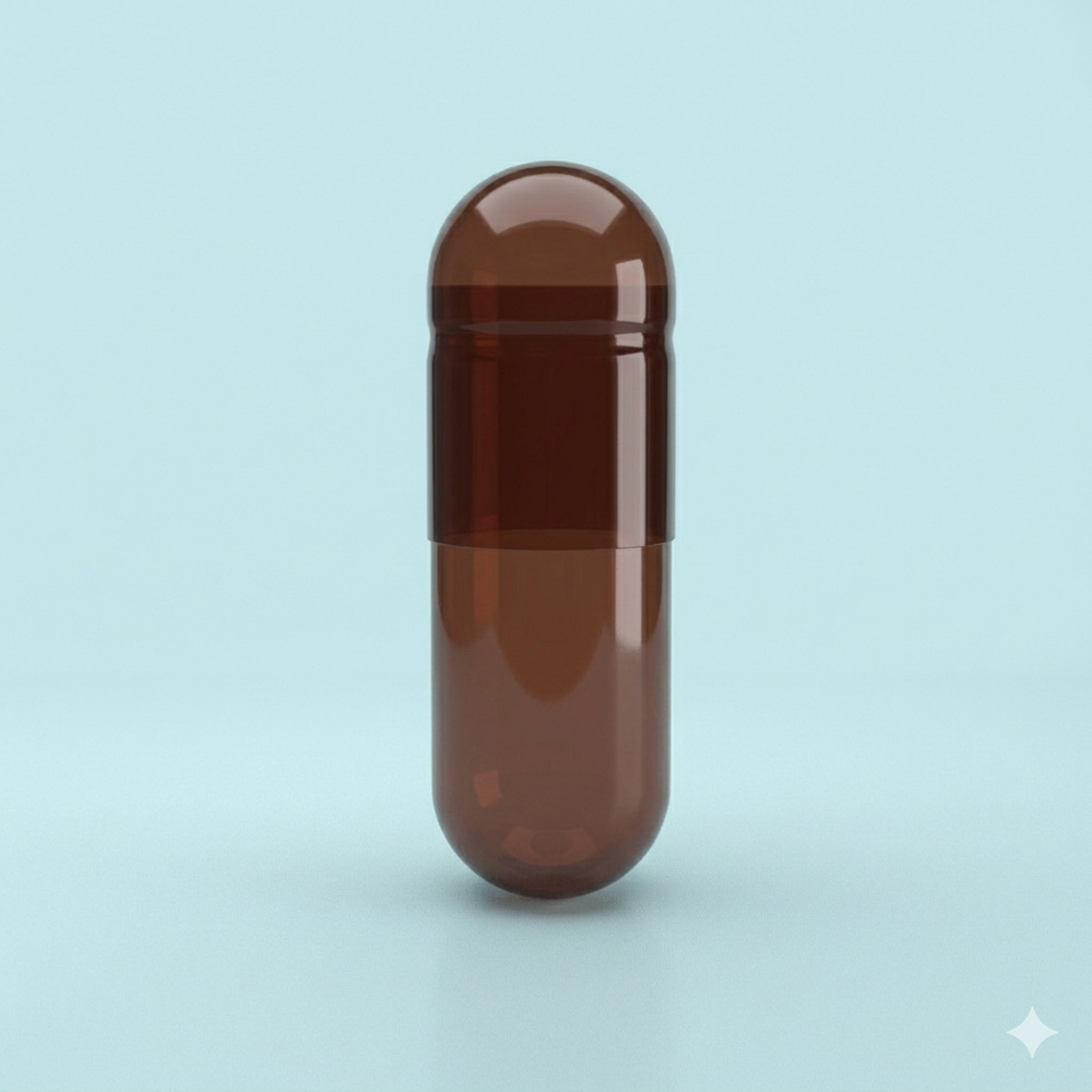Capsuline Brown Carrot Natural Colorant Empty Vegetarian Capsules Size 1 – Brown/Brown – TiO2 - Free (Box of 125,000)