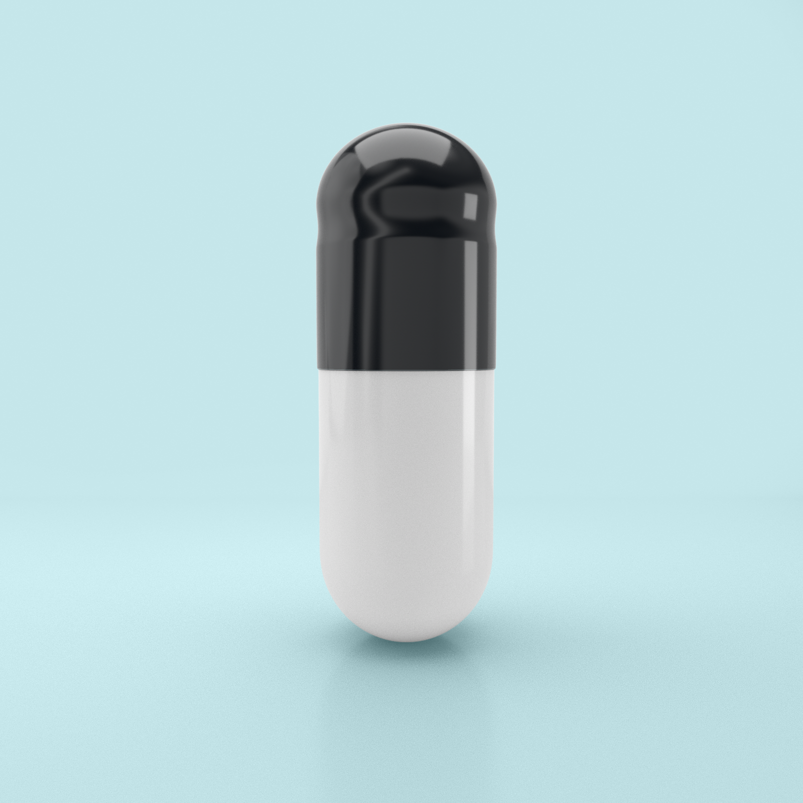 Colored Gelatin Capsules Size 00 Black/White (Box of 75,000) - Black/White