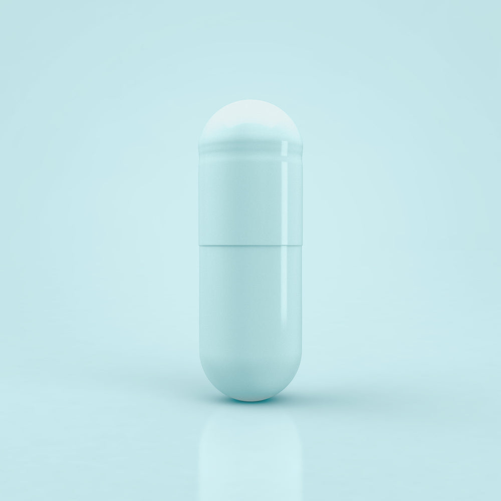 Colored Size 0 Empty Vegetarian Capsules by Capsuline - Blue/Blue (Box of 100,000) - Light Blue