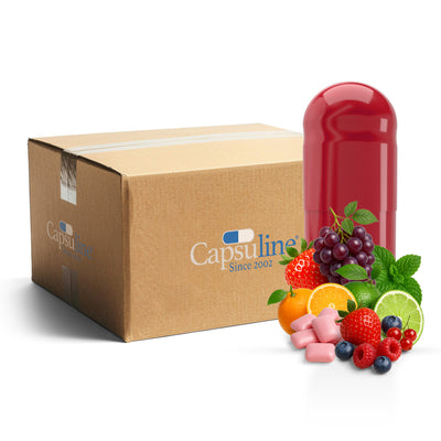 Flavored Gelatin Capsules Size 00 (Box of 75,000)
