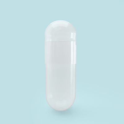 Titanium Dioxide (TiO2) Free - Colored Gelatin Capsules Size 0 White/White (Box of 100,000) - White