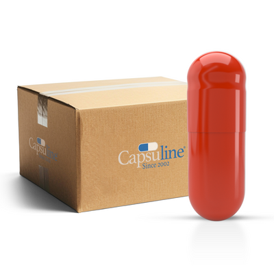 Colored Gelatin Capsules Size 000 Orange (Box of 50,000) - Orange