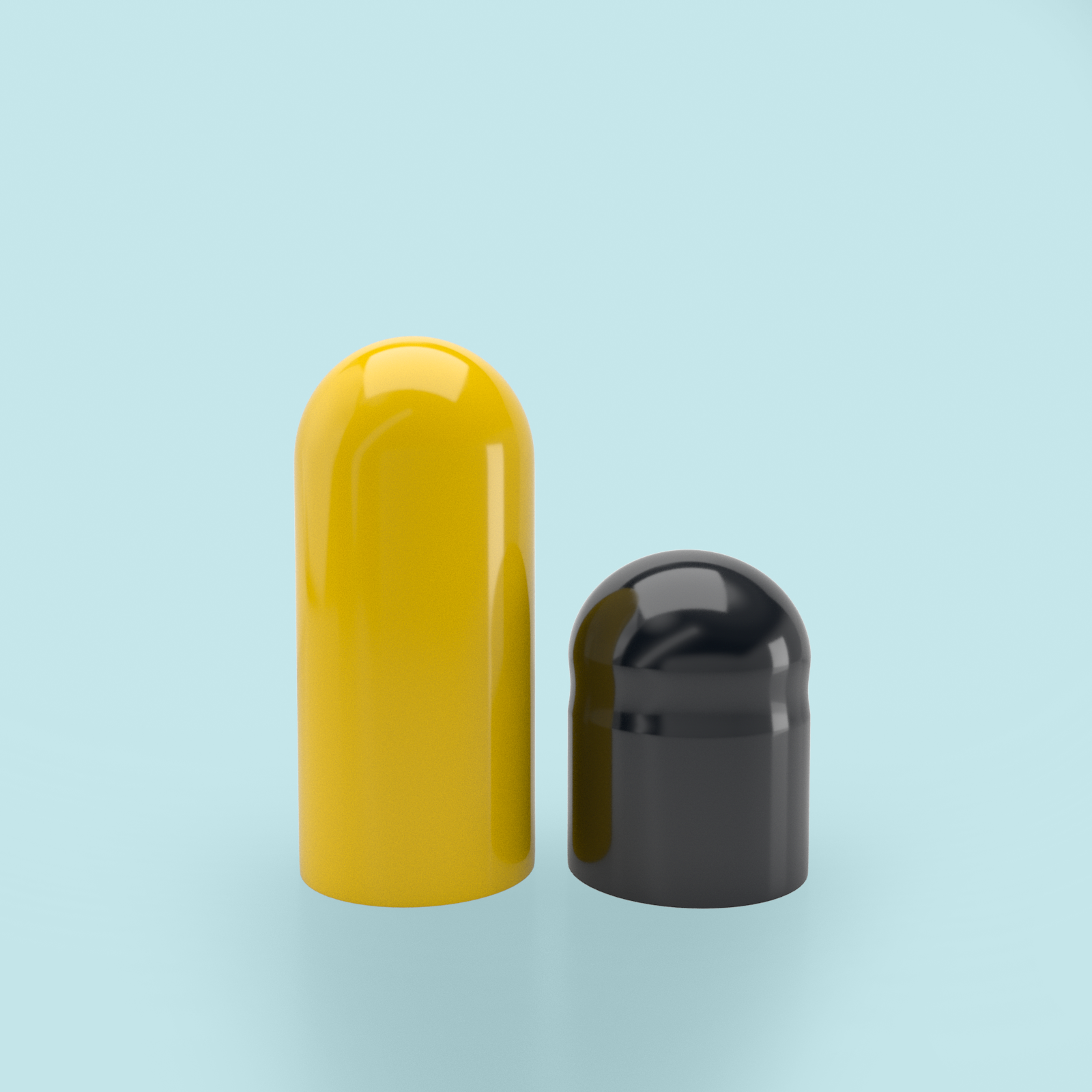 Colored Gelatin Capsules Size 0 Black/Yellow (Box of 100,000) - Black/Yellow