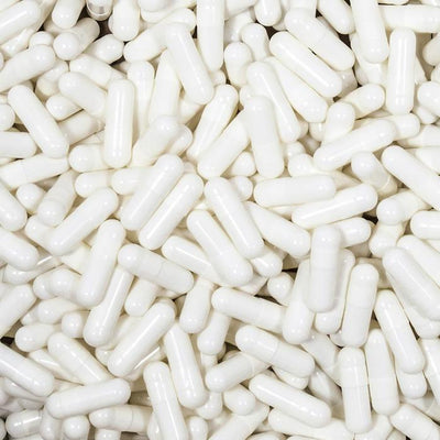 Colored Size 00 Empty Vegetarian Capsules by Capsuline - White/White (Box of 75,000) - White
