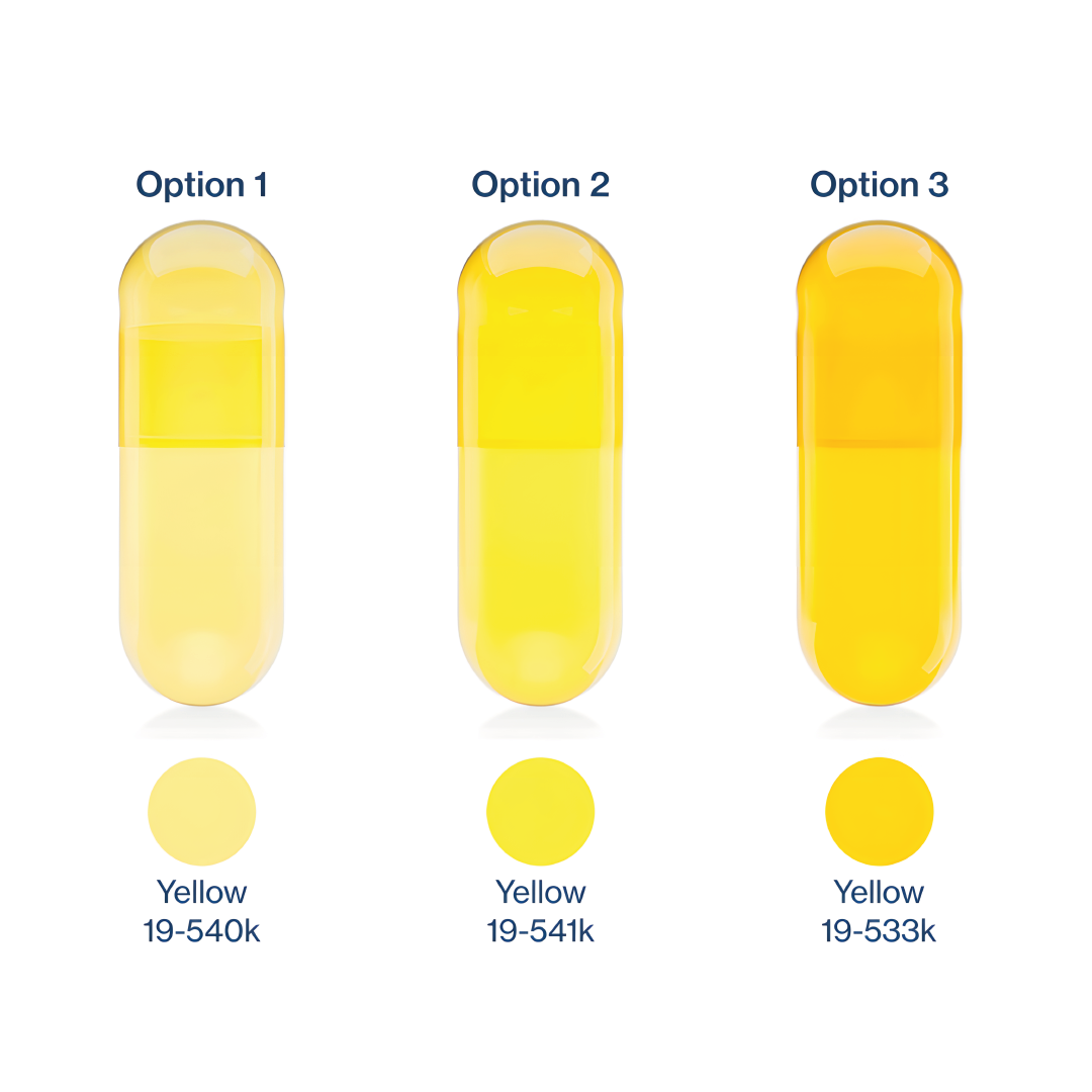 Capsuline Safflower Natural Colorant  Empty Vegetarian Capsules Size 0 - Yellow/Yellow - TiO2-Free (Box of 100,000)