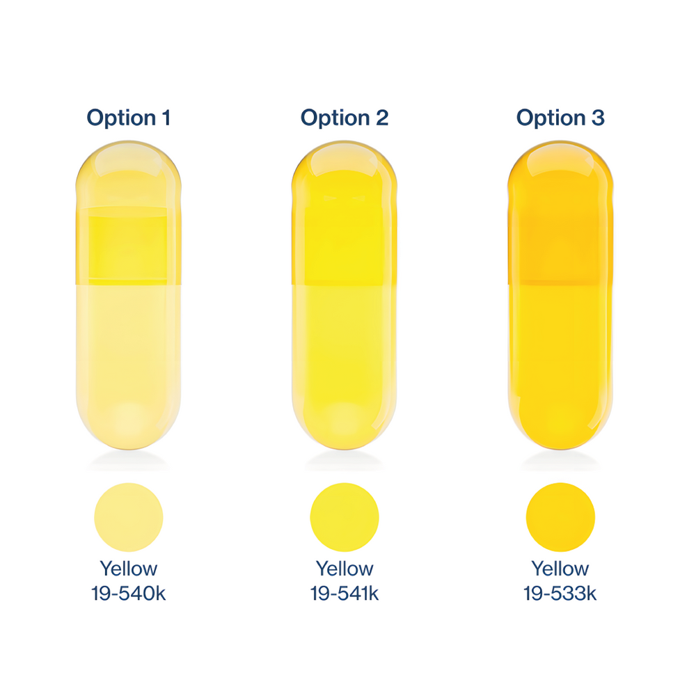 Capsuline Safflower Natural Colorant  Empty Vegetarian Capsules Size 0 - Yellow/Yellow - TiO2-Free (Box of 100,000)