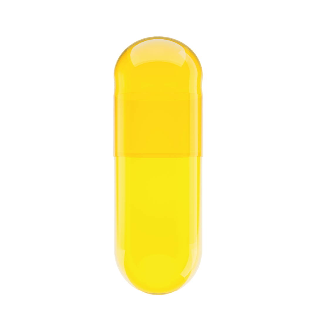 Capsuline Safflower Natural Colorant  Empty Vegetarian Capsules Size 0 - Yellow/Yellow - TiO2-Free (Box of 100,000)