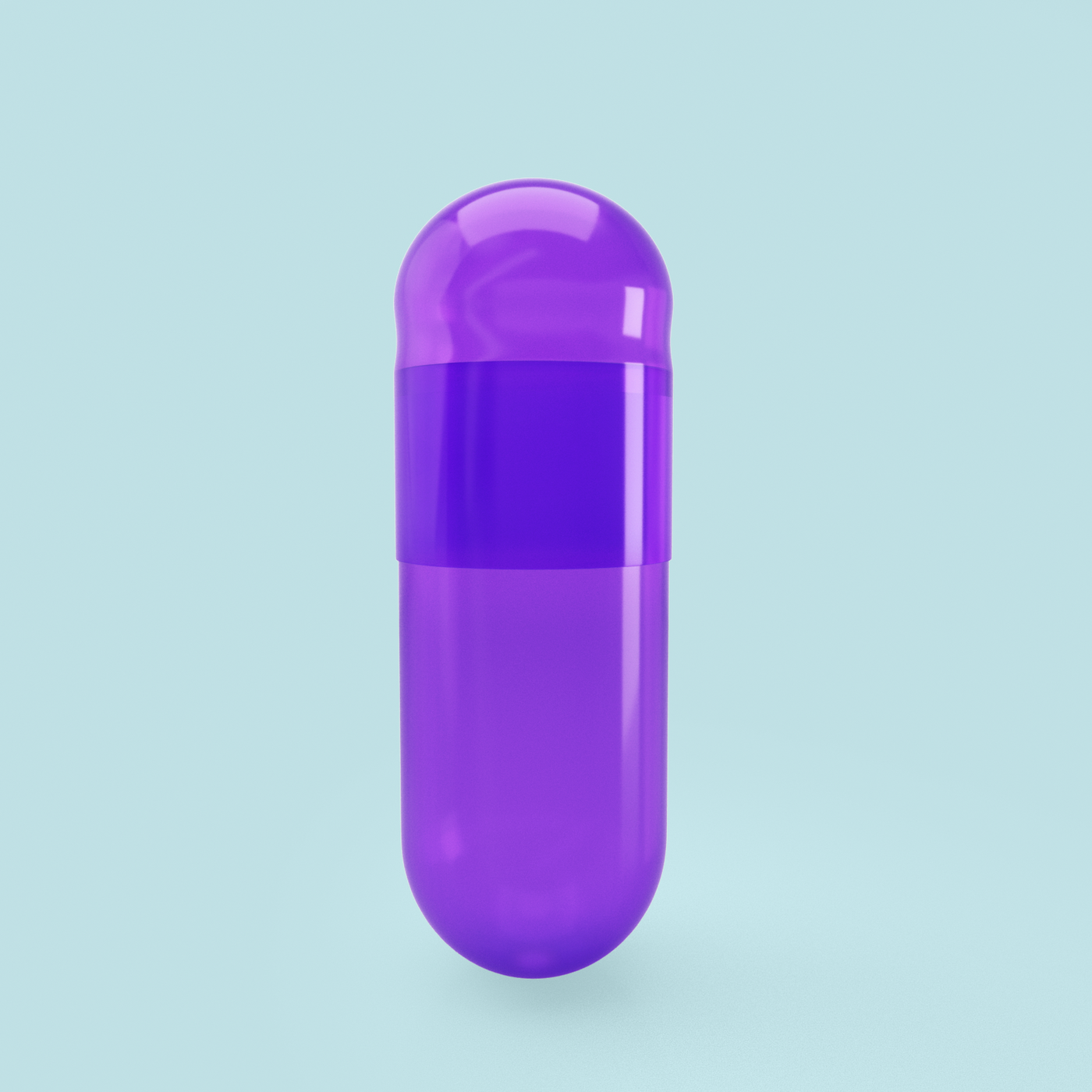 Titanium Dioxide (TiO2) Free - Colored Gelatin Capsules Size 0 Purple/Purple (Box of 100,000) - Purple