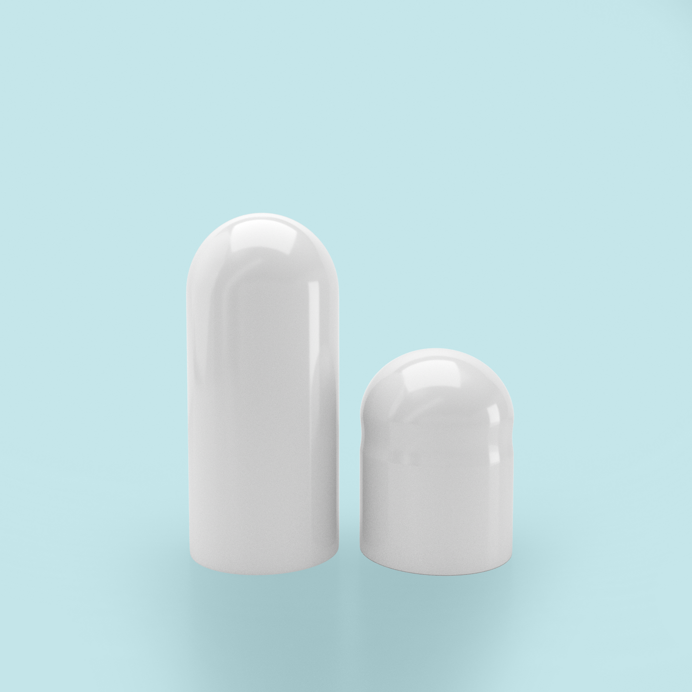 Colored Gelatin Capsules Size 1 White/White (Box of 125,000) - White