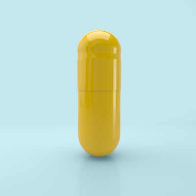 Colored Gelatin Capsules Size 0 Yellow/Yellow (Box of 100,000) - Yellow