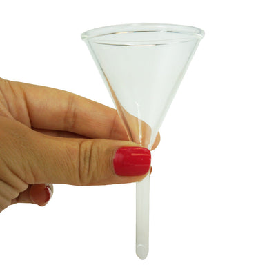Glass Funnel 50mm Diameter, 100mm Stem Length by Capsuline