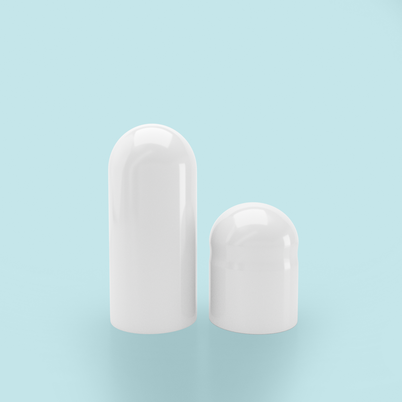 Colored Vegetarian Acid Resistant Enteric Empty Capsules Size 1 White/White (Box of 125,000) - White